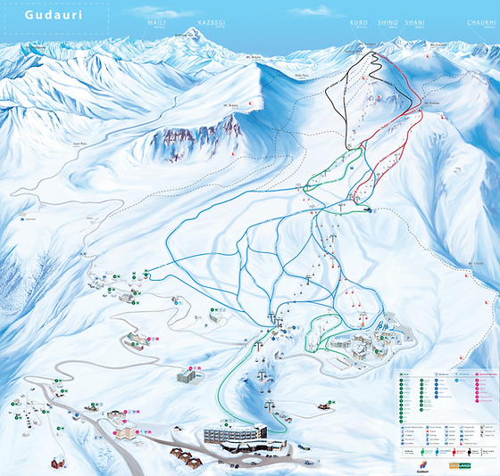 Ski Map Gudauri gudauri dot info PNG